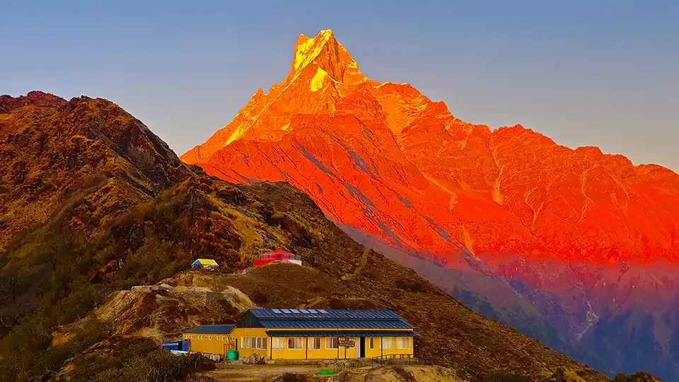 Wonderful view of Fishtail during sunset.